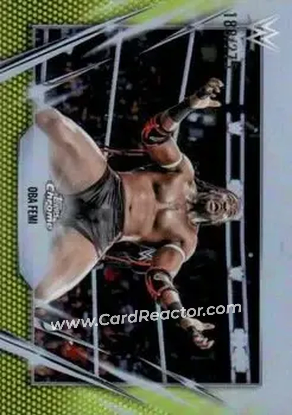2026 Topps Chrome WWE - Yellow Refractor #120 - Oba Femi - Front