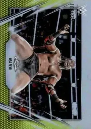 2026 Topps Chrome WWE - Yellow Refractor #120 - Oba Femi
