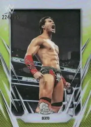 2026 Topps Chrome WWE - Yellow Refractor #122 - Berto
