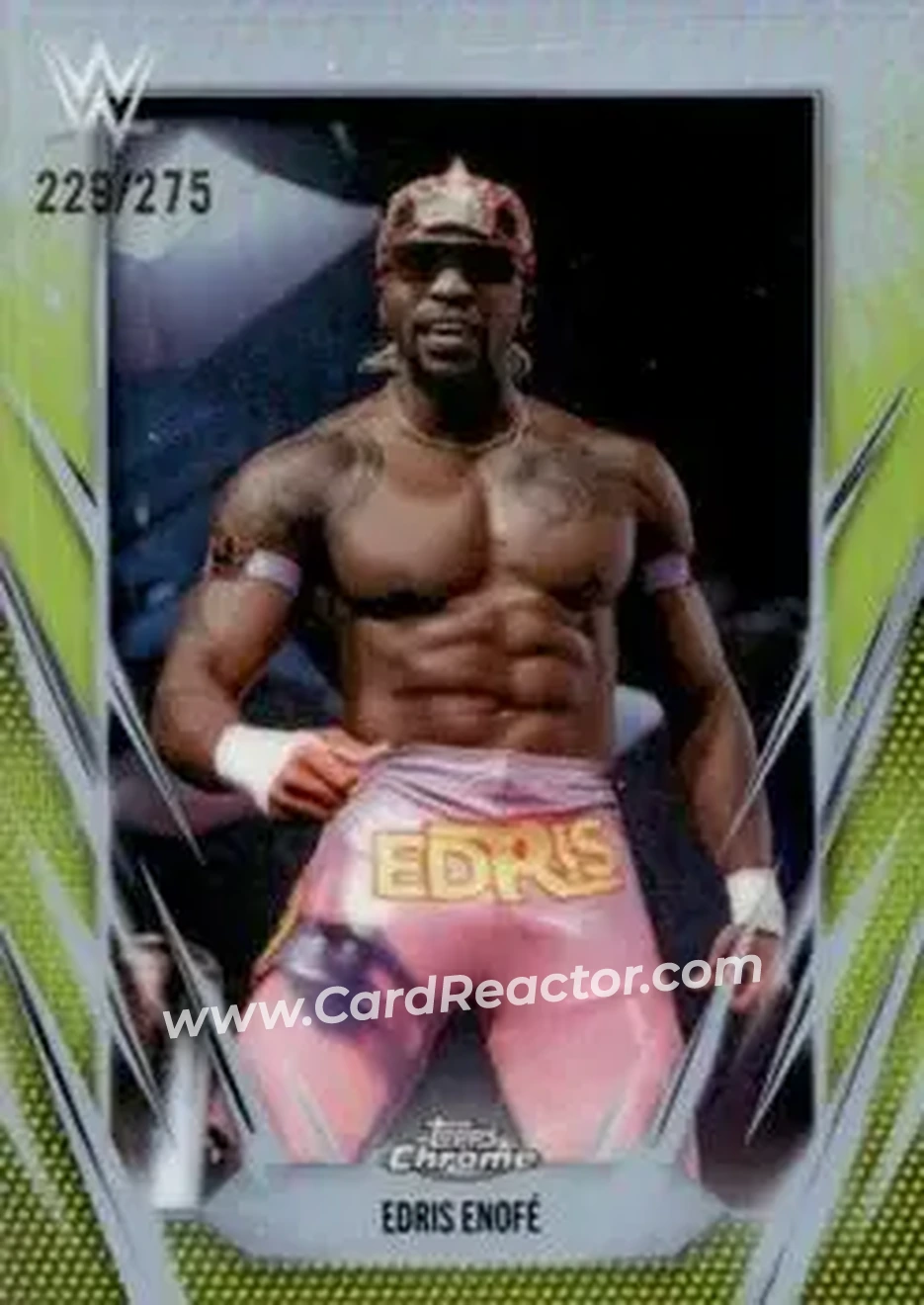 2026 Topps Chrome WWE - Yellow Refractor #126 - Edris Enofe - Front