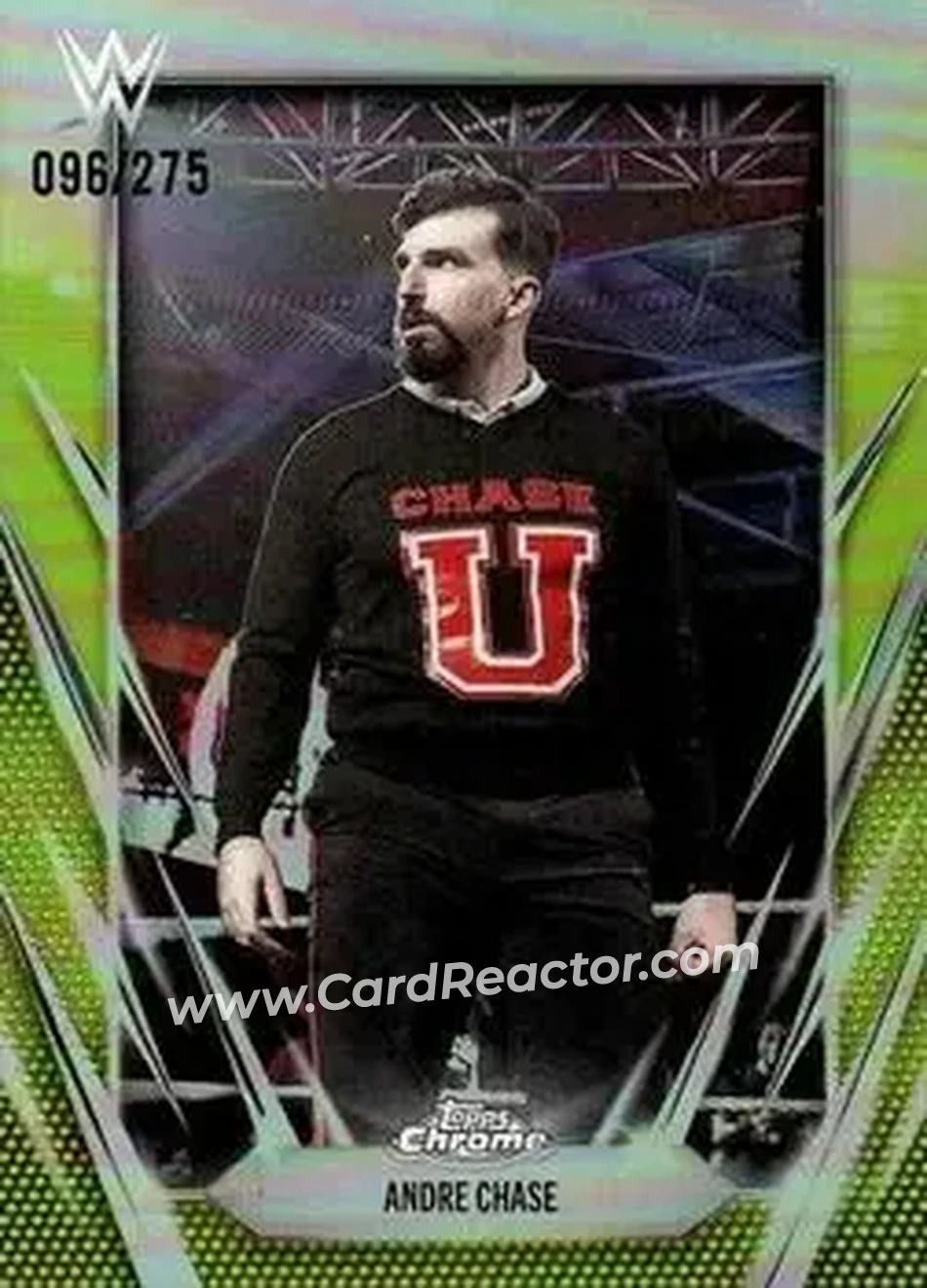2026 Topps Chrome WWE - Yellow Refractor #127 - Andre Chase - Front