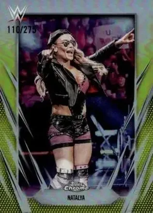2026 Topps Chrome WWE - Yellow Refractor #129 - Natalya