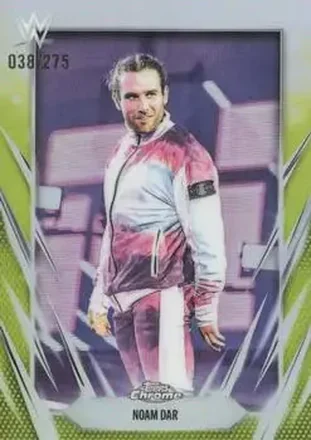 2026 Topps Chrome WWE - Yellow Refractor #130 - Noam Dar