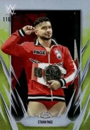 2026 Topps Chrome WWE - Yellow Refractor #133 - Ethan Page