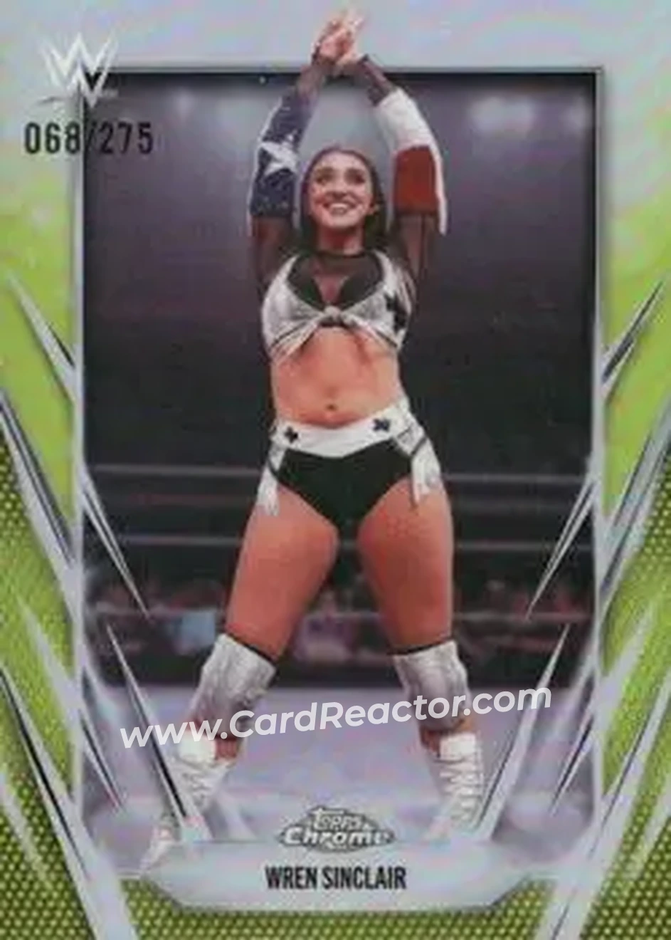 2026 Topps Chrome WWE - Yellow Refractor #134 - Wren Sinclair - Front