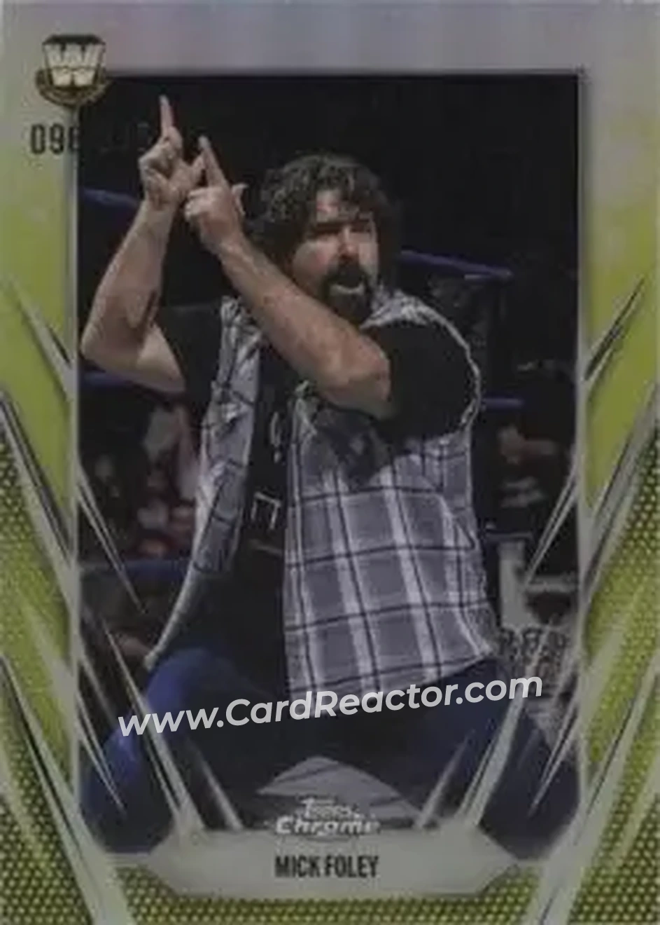 2026 Topps Chrome WWE - Yellow Refractor #135 - Mankind - Front
