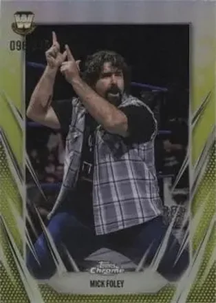 2026 Topps Chrome WWE - Yellow Refractor #135 - Mankind