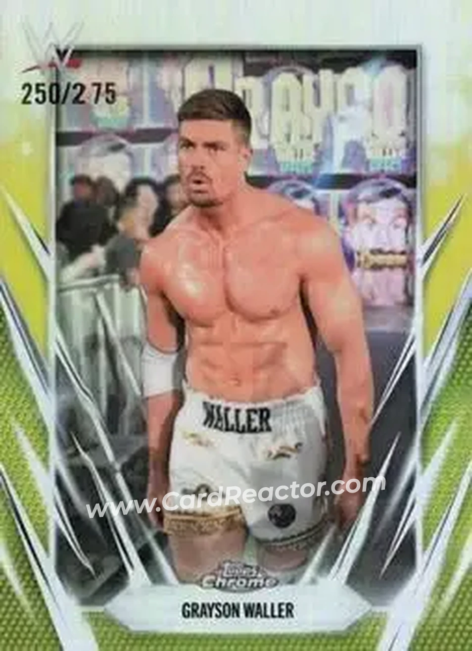2026 Topps Chrome WWE - Yellow Refractor #137 - Grayson Waller - Front