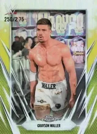 2026 Topps Chrome WWE - Yellow Refractor #137 - Grayson Waller