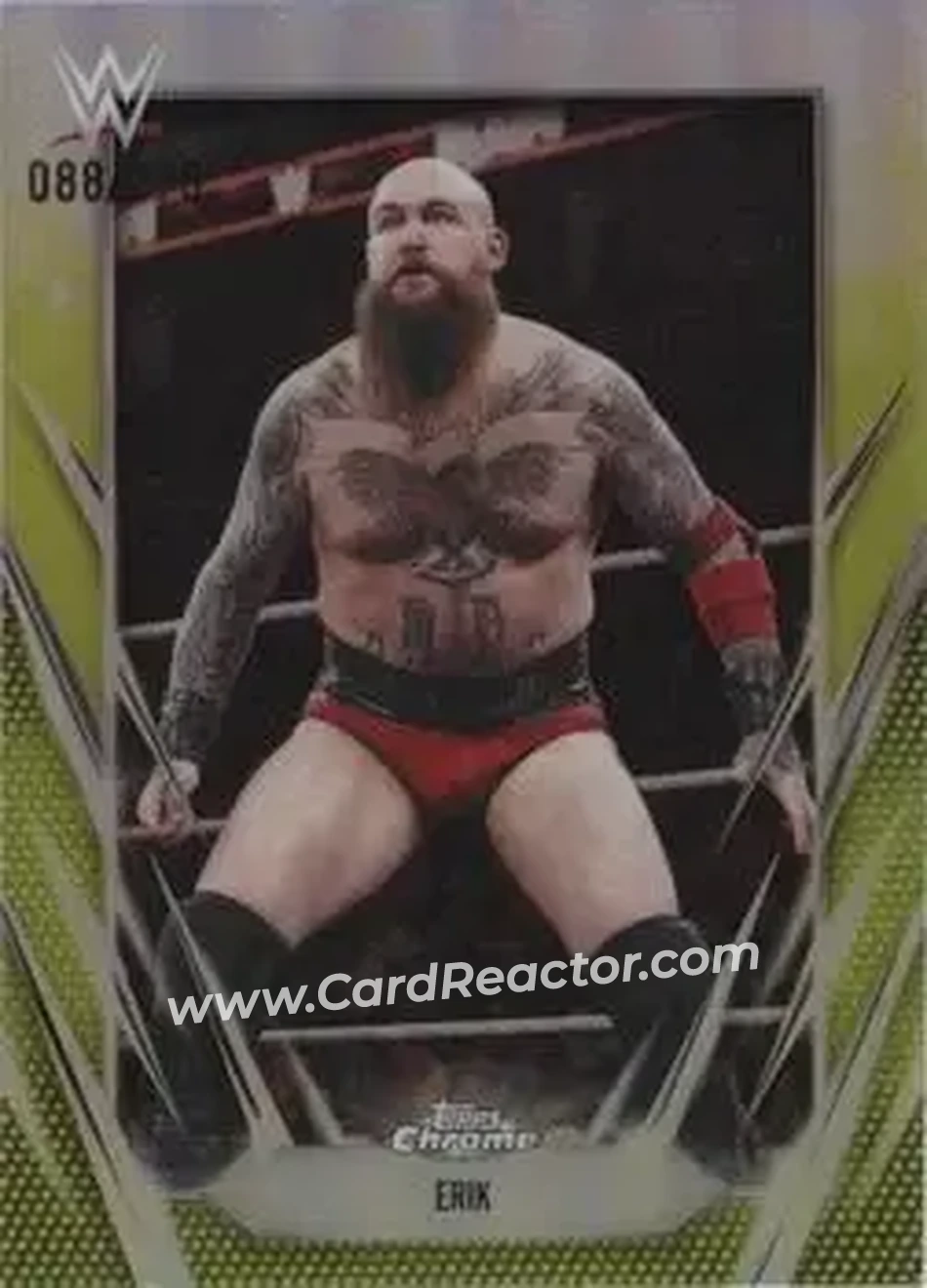2026 Topps Chrome WWE - Yellow Refractor #139 - Erik - Front