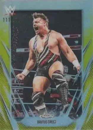 2026 Topps Chrome WWE - Yellow Refractor #140 - Brutus Creed
