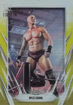 2026 Topps Chrome WWE - Yellow Refractor #141 - Myles Borne