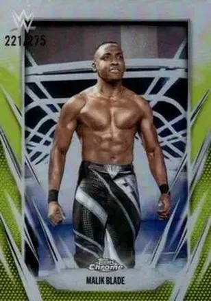 2026 Topps Chrome WWE - Yellow Refractor #142 - Malik Blade