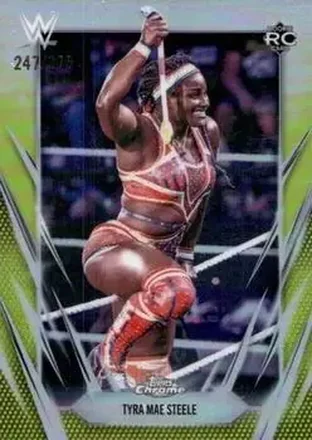 2026 Topps Chrome WWE - Yellow Refractor #144 - Tyra Mae Steele