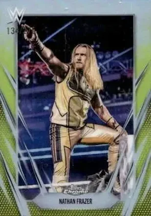 2026 Topps Chrome WWE - Yellow Refractor #146 - Nathan Frazer