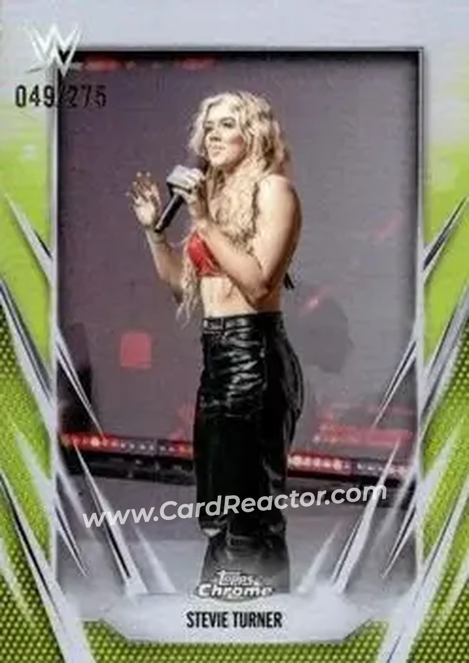 2026 Topps Chrome WWE - Yellow Refractor #147 - Stevie Turner - Front