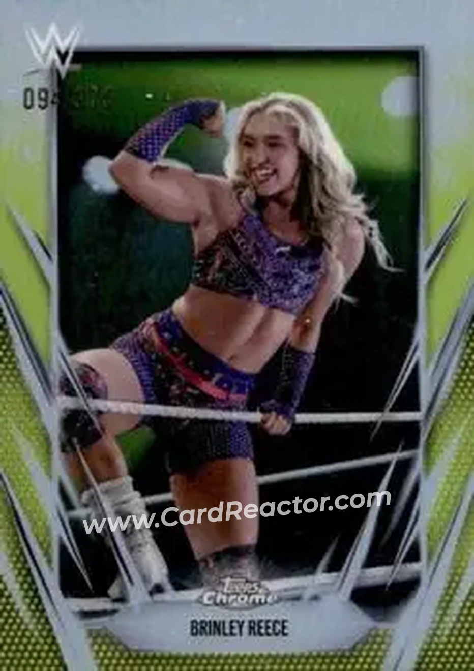 2026 Topps Chrome WWE - Yellow Refractor #149 - Brinley Reece - Front