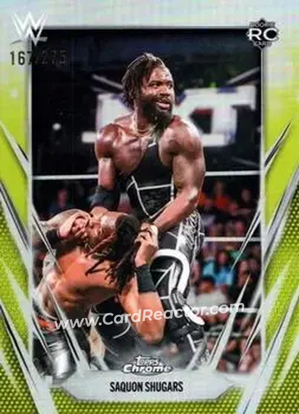 2026 Topps Chrome WWE - Yellow Refractor #154 - Saquon Shugars - Front