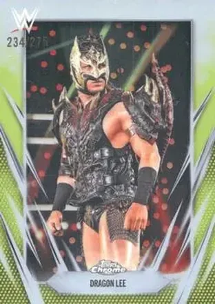 2026 Topps Chrome WWE - Yellow Refractor #155 - Dragon Lee