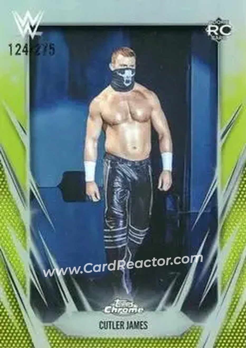2026 Topps Chrome WWE - Yellow Refractor #157 - Cutler James - Front 2026 Topps Chrome WWE - Yellow Refractor #157 - Cutler James - Front