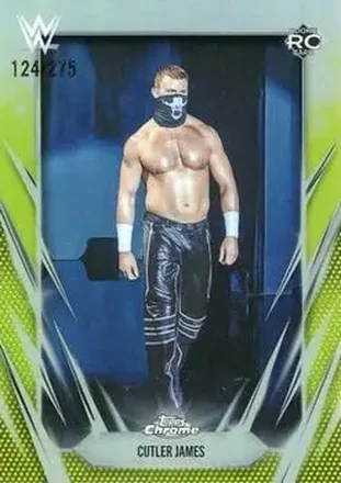 2026 Topps Chrome WWE - Yellow Refractor #157 - Cutler James
