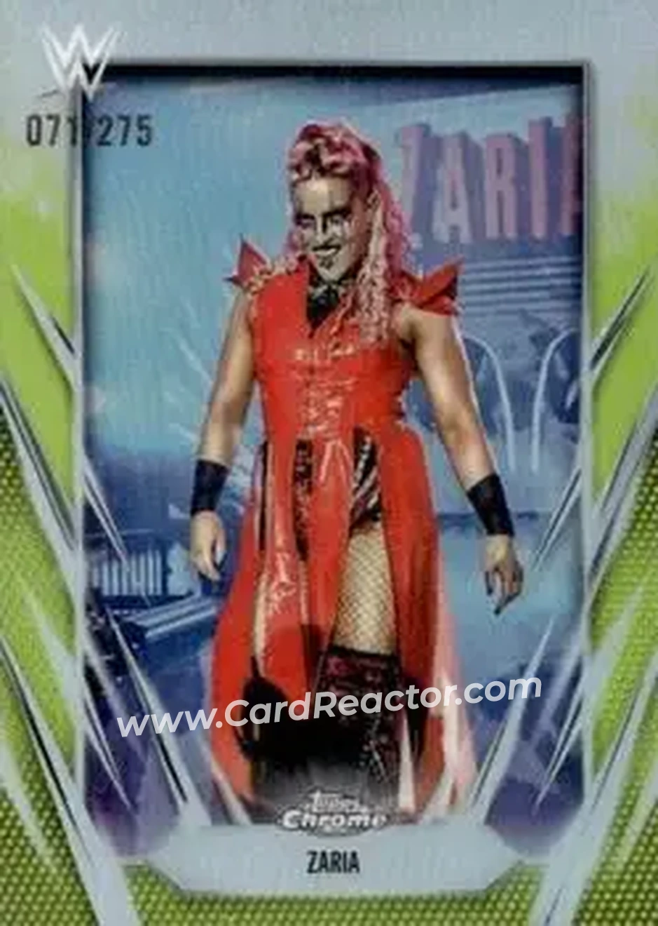 2026 Topps Chrome WWE - Yellow Refractor #158 - Zaria - Front