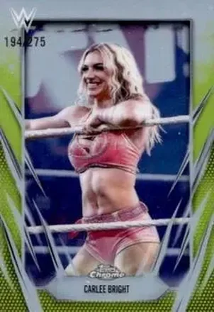 2026 Topps Chrome WWE - Yellow Refractor #159 - Carlee Bright