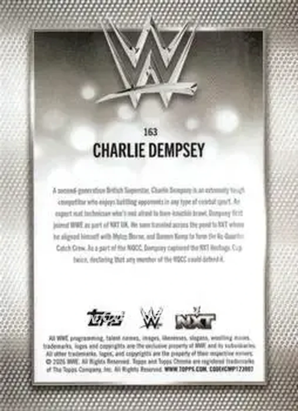 2026 Topps Chrome WWE - Yellow Refractor #163 - Charlie Dempsey - Back