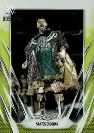 2026 Topps Chrome WWE - Yellow Refractor #164 - Santos Escobar