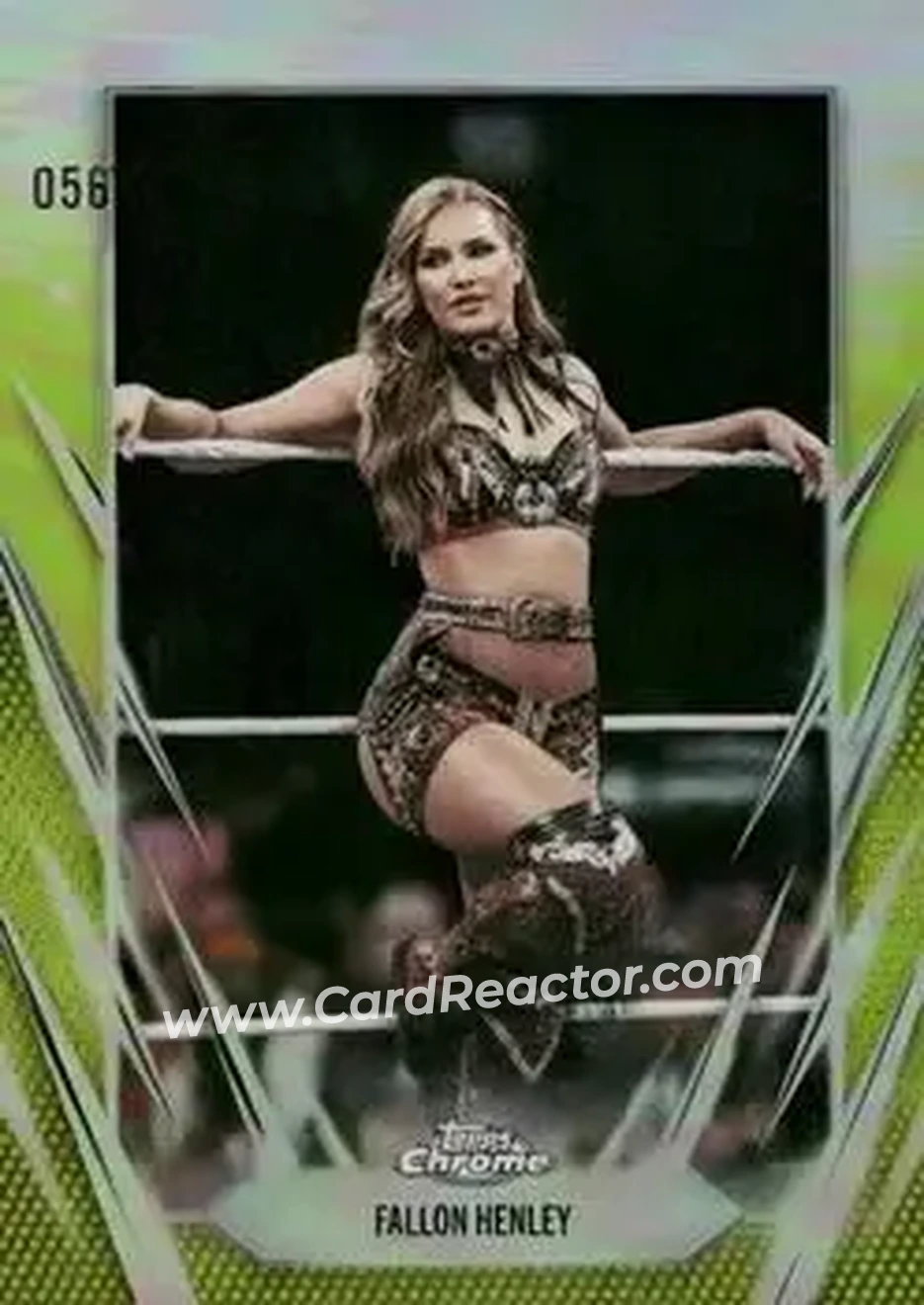 2026 Topps Chrome WWE - Yellow Refractor #165 - Fallon Henley - Front 2026 Topps Chrome WWE - Yellow Refractor #165 - Fallon Henley - Front