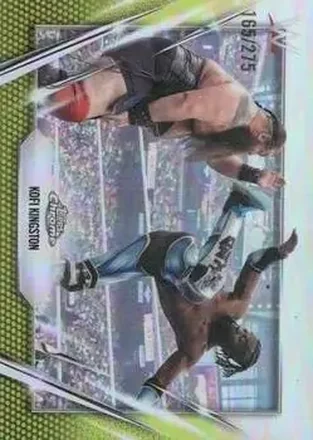 2026 Topps Chrome WWE - Yellow Refractor #166 - Kofi Kingston