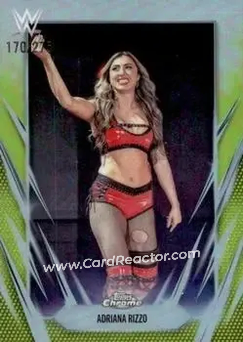 2026 Topps Chrome WWE - Yellow Refractor #167 - Adriana Rizzo - Front