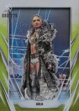 2026 Topps Chrome WWE - Yellow Refractor #169 - Giulia