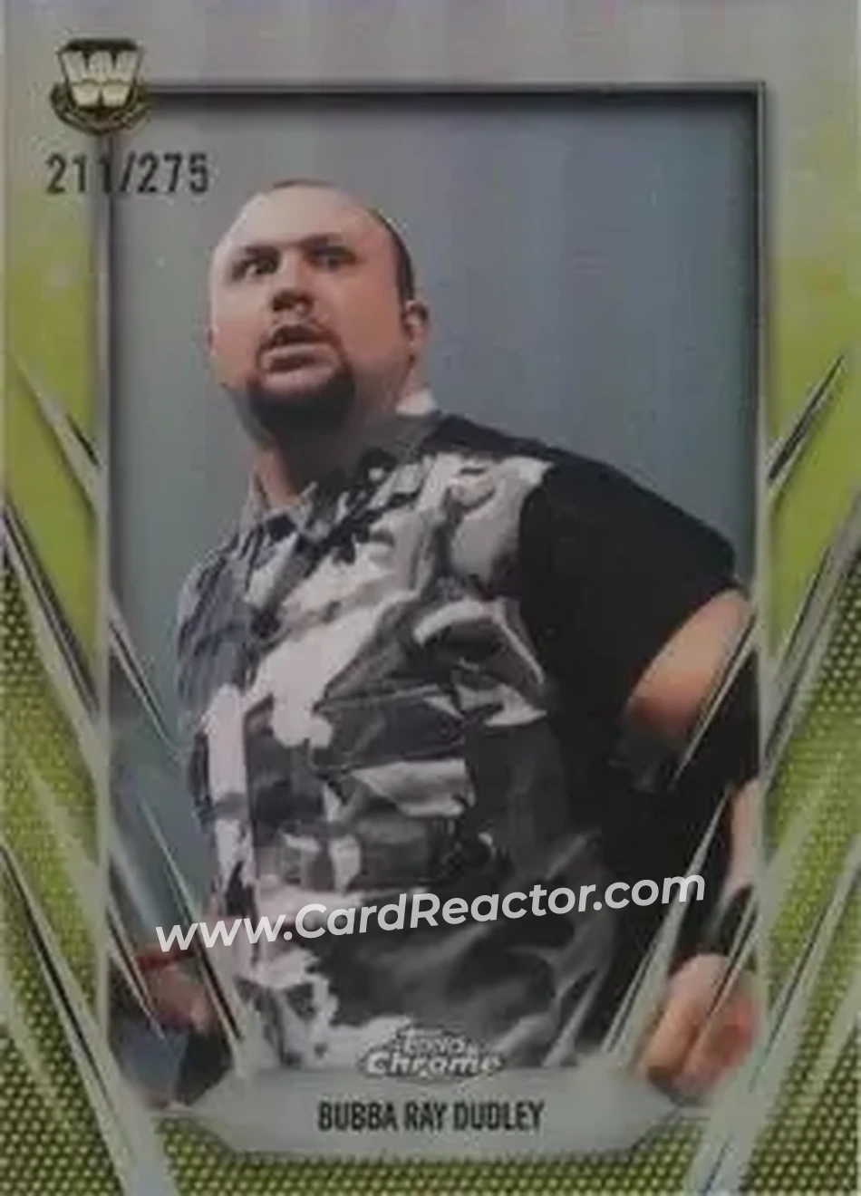 2026 Topps Chrome WWE - Yellow Refractor #172 - Bubba Ray Dudley - Front