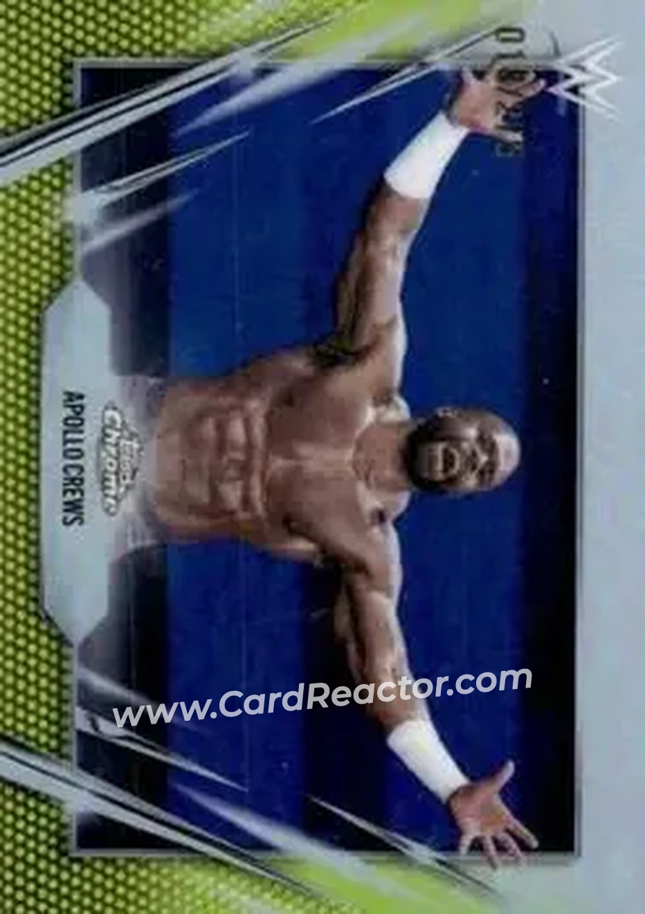 2026 Topps Chrome WWE - Yellow Refractor #175 - Apollo Crews - Front 2026 Topps Chrome WWE - Yellow Refractor #175 - Apollo Crews - Front