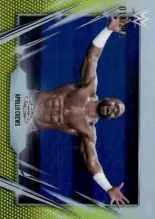 2026 Topps Chrome WWE - Yellow Refractor #175 - Apollo Crews
