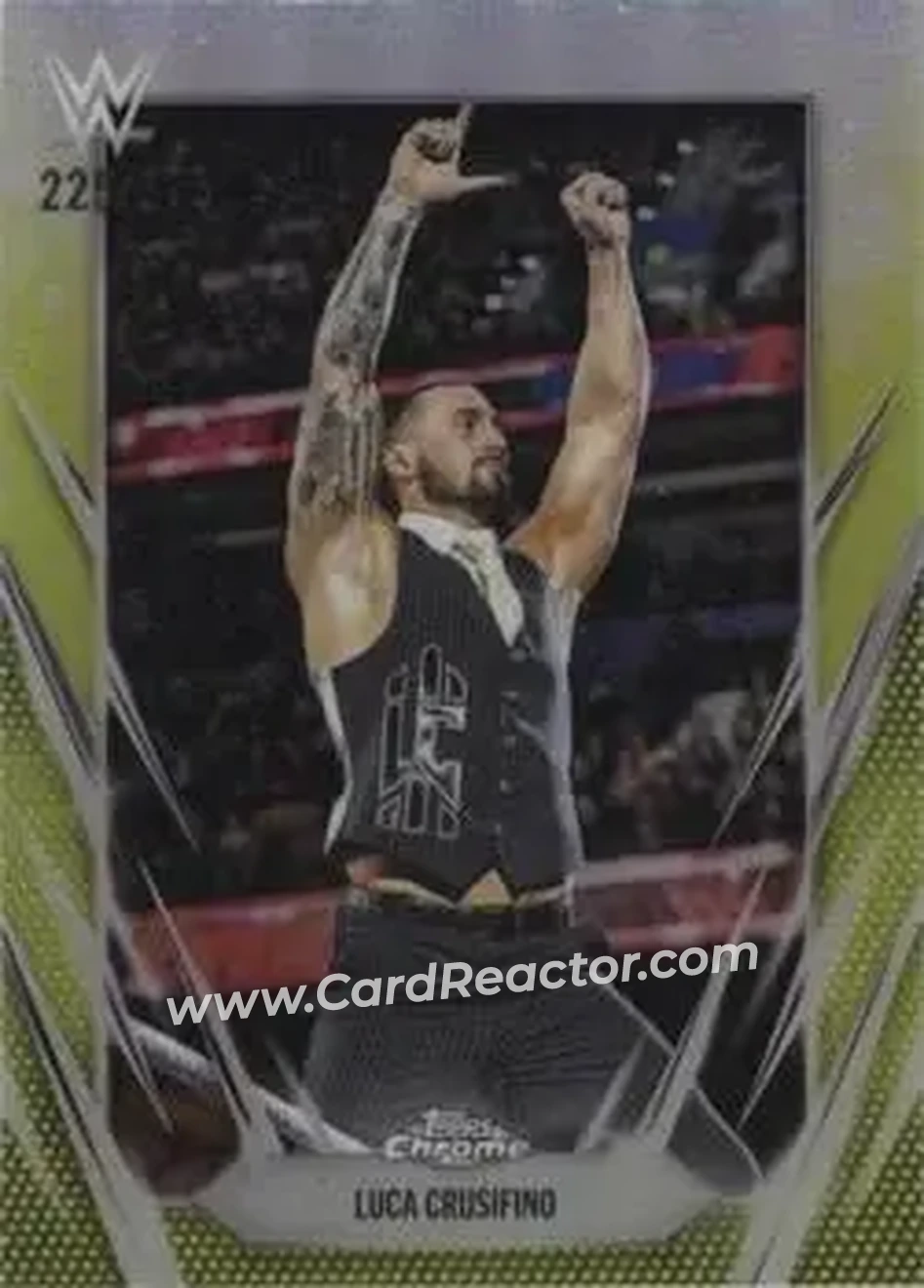 2026 Topps Chrome WWE - Yellow Refractor #177 - Luca Crusifino - Front 2026 Topps Chrome WWE - Yellow Refractor #177 - Luca Crusifino - Front