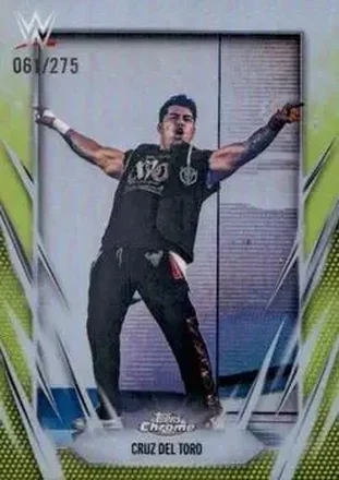 2026 Topps Chrome WWE - Yellow Refractor #179 - Cruz Del Toro