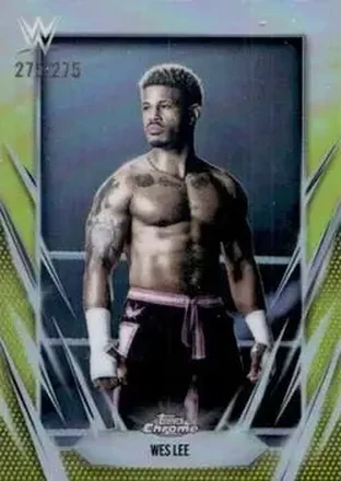2026 Topps Chrome WWE - Yellow Refractor #180 - Wes Lee