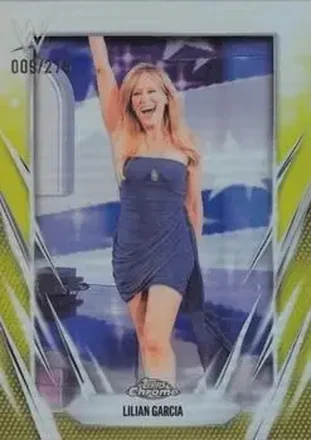 2026 Topps Chrome WWE - Yellow Refractor #182 - Lilian Garcia