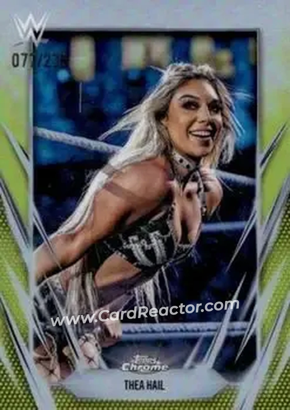 2026 Topps Chrome WWE - Yellow Refractor #183 - Thea Hail - Front