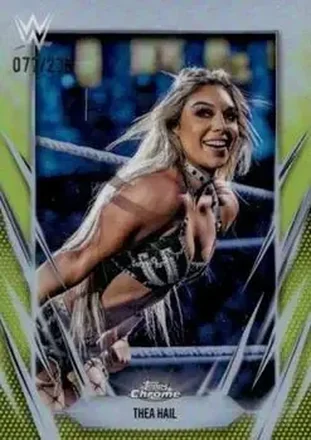 2026 Topps Chrome WWE - Yellow Refractor #183 - Thea Hail