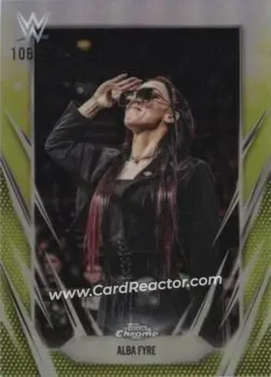 2026 Topps Chrome WWE - Yellow Refractor #184 - Alba Fyre - Front