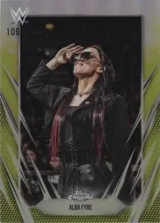 2026 Topps Chrome WWE - Yellow Refractor #184 - Alba Fyre