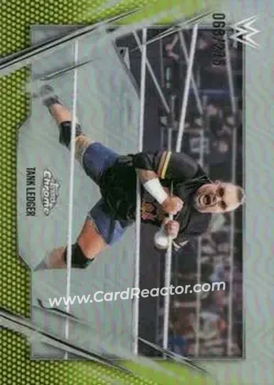 2026 Topps Chrome WWE - Yellow Refractor #185 - Tank Ledger - Front