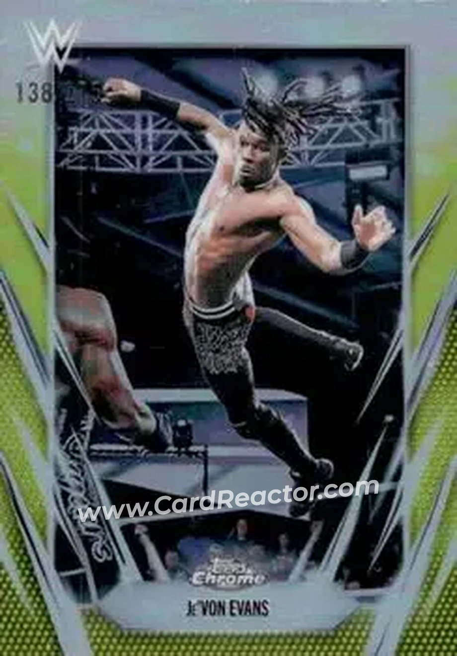 2026 Topps Chrome WWE - Yellow Refractor #186 - Je'Von Evans - Front