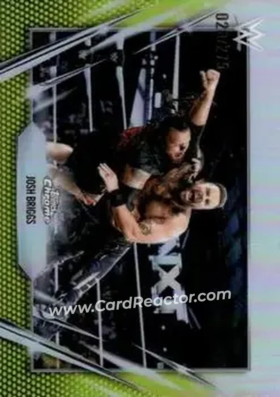 2026 Topps Chrome WWE - Yellow Refractor #187 - Josh Briggs - Front 2026 Topps Chrome WWE - Yellow Refractor #187 - Josh Briggs - Front