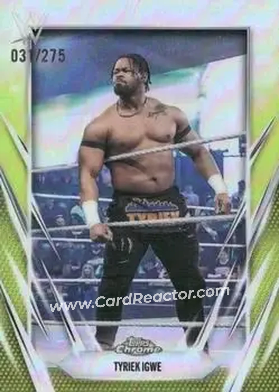 2026 Topps Chrome WWE - Yellow Refractor #190 - Tyriek Igwe - Front