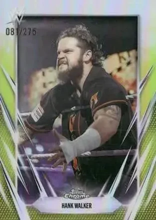 2026 Topps Chrome WWE - Yellow Refractor #195 - Hank Walker