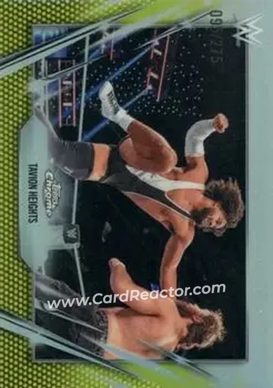 2026 Topps Chrome WWE - Yellow Refractor #196 - Tavion Heights - Front